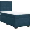Image de vidaXL Lit boxspring avec matelas bleu 90x200 cm velours