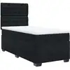 Image de vidaXL Lit boxspring avec matelas noir 90x200 cm velours