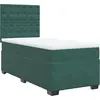 Image de vidaXL Lit boxspring avec matelas vert foncé 90x200 cm velours