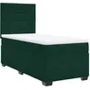 Image de vidaXL Lit boxspring avec matelas vert foncé 100x200 cm velours