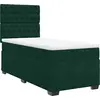 Image de vidaXL Lit boxspring avec matelas vert foncé 100x200 cm velours