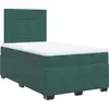 Image de vidaXL Lit boxspring avec matelas vert foncé 120x190 cm velours