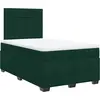 Image de vidaXL Lit boxspring avec matelas vert foncé 120x200 cm velours
