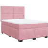 Image de vidaXL Lit boxspring avec matelas rose 140x190 cm velours