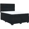 Image de vidaXL Lit boxspring avec matelas noir 140x190 cm velours