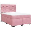 Image de vidaXL Lit boxspring avec matelas rose 140x190 cm velours