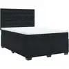 Image de vidaXL Lit boxspring avec matelas noir 140x190 cm velours