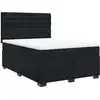 Image de vidaXL Lit boxspring avec matelas noir 140x200 cm velours