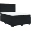 Image de vidaXL Lit boxspring avec matelas noir 160x200 cm velours