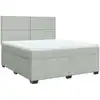 Image de vidaXL Lit boxspring avec matelas gris clair 180x200 cm velours