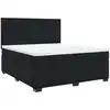 Image de vidaXL Lit boxspring avec matelas noir 180x200 cm velours