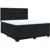 Image de vidaXL Lit boxspring avec matelas noir 180x200 cm velours