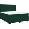 Image de vidaXL Lit boxspring avec matelas vert foncé 200x200 cm velours