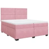 Image de vidaXL Lit boxspring avec matelas rose 200x200 cm velours