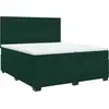 Image de vidaXL Lit boxspring avec matelas vert foncé 200x200 cm velours