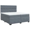 Image de vidaXL Lit boxspring avec matelas gris foncé 200x200 cm velours