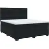 Image de vidaXL Lit boxspring avec matelas noir 200x200 cm velours