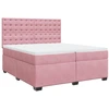 Image de vidaXL Lit boxspring avec matelas rose 200x200 cm velours