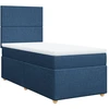 Image de vidaXL Lit boxspring avec matelas bleu 80x200 cm Tissu