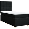 Image de vidaXL Lit boxspring avec matelas noir 80x200 cm tissu