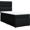 Image de vidaXL Lit boxspring avec matelas noir 80x200 cm tissu