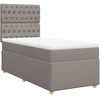 Image de vidaXL Lit Boxspring avec matelas Taupe 80x200 cm Tissu