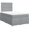 Image de vidaXL Lit boxspring avec matelas gris clair 120x190 cm Tissu