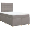 Image de vidaXL Lit Boxspring avec matelas Taupe 120x190 cm Tissu