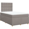 Image de vidaXL Lit Boxspring avec matelas Taupe 120x190 cm Tissu