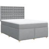 Image de vidaXL Lit boxspring avec matelas gris clair 140x200 cm Tissu