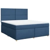 Image de vidaXL Lit boxspring avec matelas bleu 180x200 cm Tissu