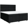 Image de vidaXL Lit boxspring avec matelas noir 200x200 cm tissu