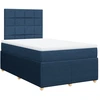Image de vidaXL Lit boxspring avec matelas bleu 120x200 cm Tissu