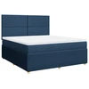 Image de vidaXL Lit boxspring avec matelas bleu 180x200 cm Tissu
