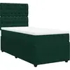 Image de vidaXL Lit boxspring avec matelas vert foncé 80x200 cm velours