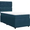 Image de vidaXL Lit boxspring avec matelas bleu foncé 80x200 cm velours