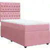 Image de vidaXL Lit boxspring avec matelas rose 80x200 cm velours