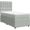 Image de vidaXL Lit boxspring avec matelas gris clair 80x200 cm velours