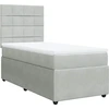 Image de vidaXL Lit boxspring avec matelas gris clair 90x190 cm velours