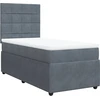 Image de vidaXL Lit boxspring avec matelas gris foncé 90x190 cm velours