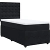 Image de vidaXL Lit boxspring avec matelas noir 90x200 cm velours