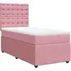 Image de vidaXL Lit boxspring avec matelas rose 90x200 cm velours