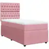 Image de vidaXL Lit boxspring avec matelas rose 100x200 cm velours