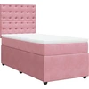 Image de vidaXL Lit boxspring avec matelas rose 100x200 cm velours