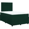 Image de vidaXL Lit boxspring avec matelas vert foncé 120x190 cm velours