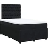 Image de vidaXL Lit boxspring avec matelas noir 120x190 cm velours