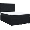 Image de vidaXL Lit boxspring avec matelas noir 140x190 cm velours