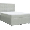 Image de vidaXL Lit boxspring avec matelas gris clair 140x190 cm velours