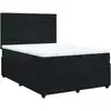 Image de vidaXL Lit boxspring avec matelas noir 140x190 cm velours