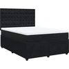 Image de vidaXL Lit boxspring avec matelas noir 140x190 cm velours